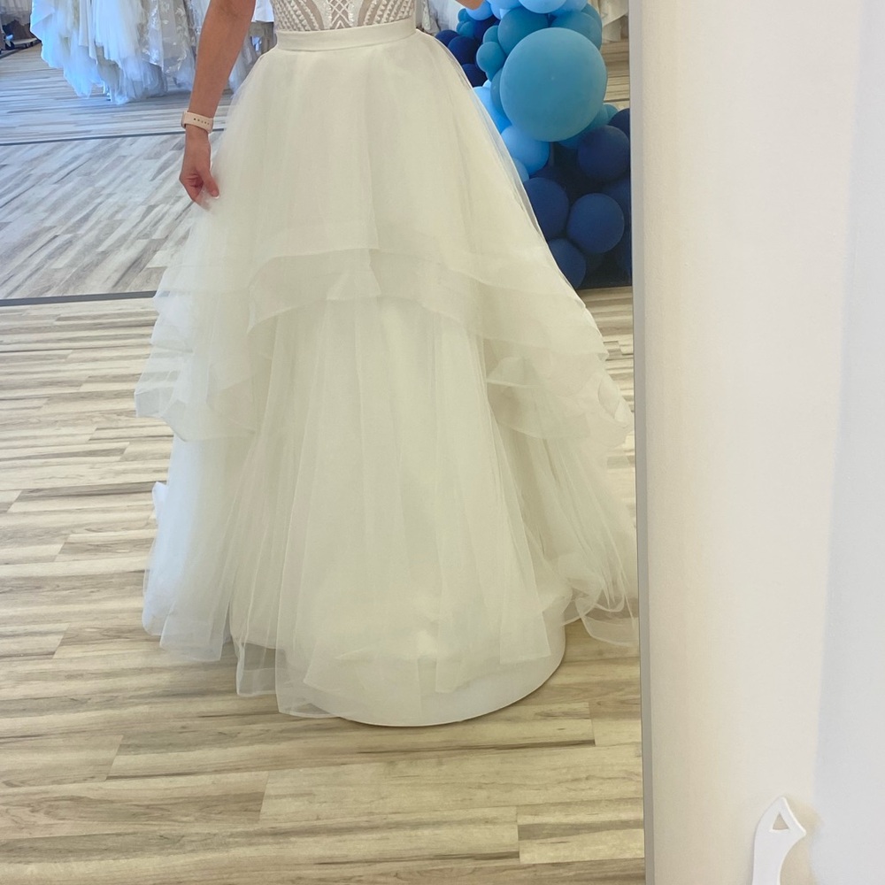 White Tulle bridal removable skirt